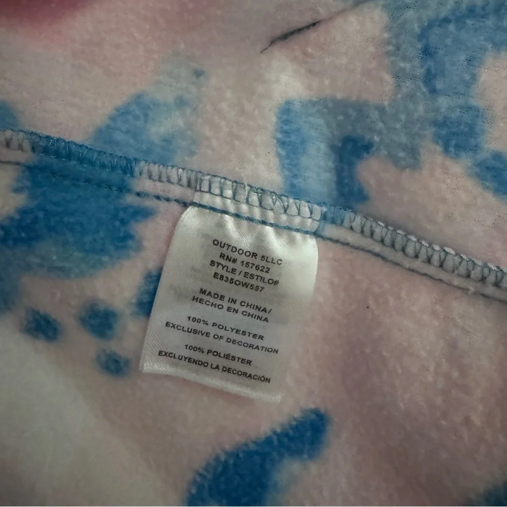 Eddie Bauer Blue and Pink Kids' Waterproof Hooded Raincoat XS(5/6)